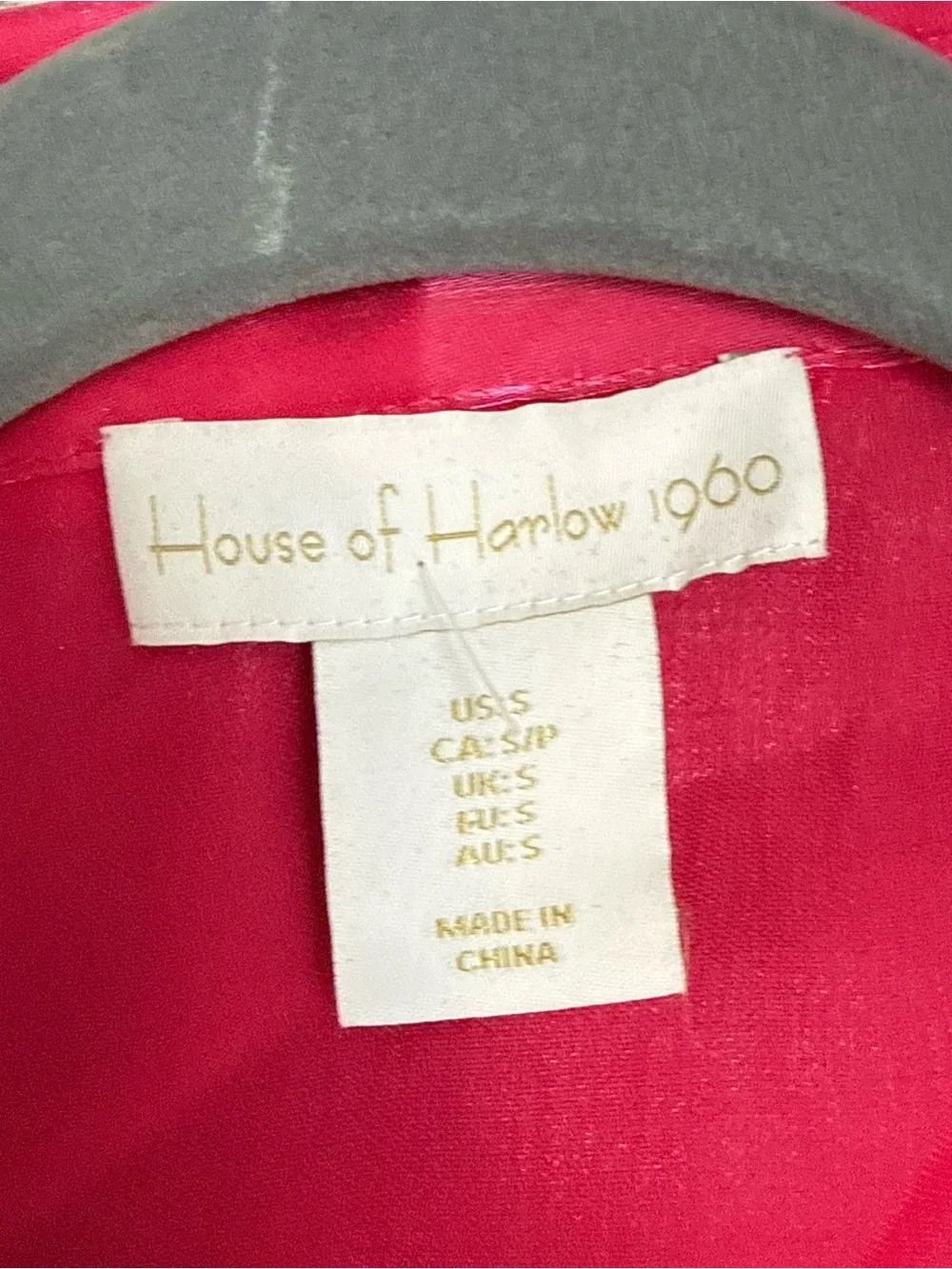 House of Harlow 1960 Hot Pink Satin 2 Piece Crop Top Wide Leg Pants Set S NWT